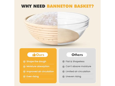 Плетеная корзина Banneton 6 дюймов, бамбук, пластик, 9 корзин для расстойки