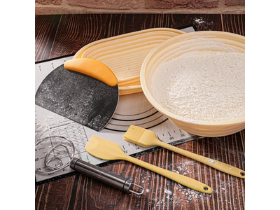 Овальные корзины Banneton из древесной массы с подкладками, 9 дюймов